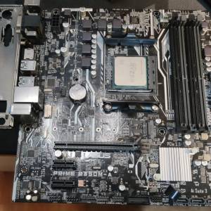 ASUS PRIME B350M-A MATX 主版連 AMD Ryzen 3 2200G  3.5GHz Socket AM4