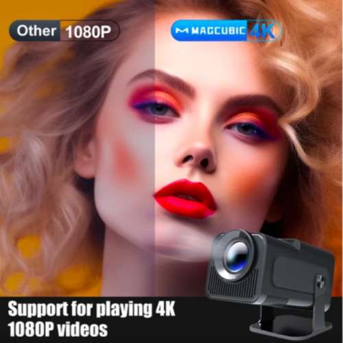 Magcubic Mini Projector (Compact Design), 4k Projector, Dual Wifi, Bluetooth
