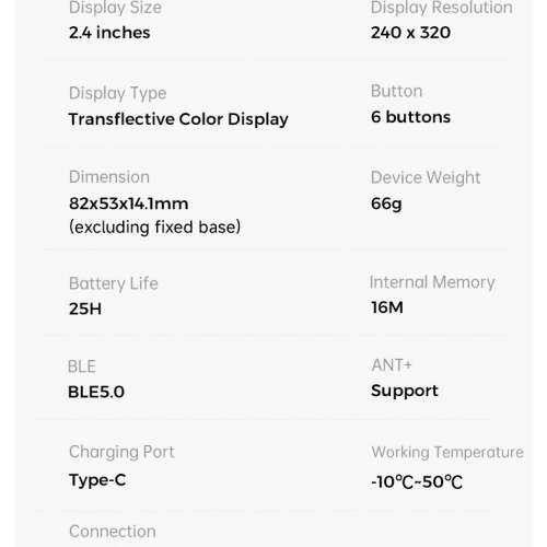 100%New iGPSPORT BSC200S Ultra-slim Color Screen Bike Computer
