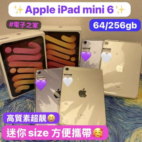 (❤️電子之家，Apple iPad專家❤️）Apple iPad mini系列/iPad mini 6/64,256gb/超...
