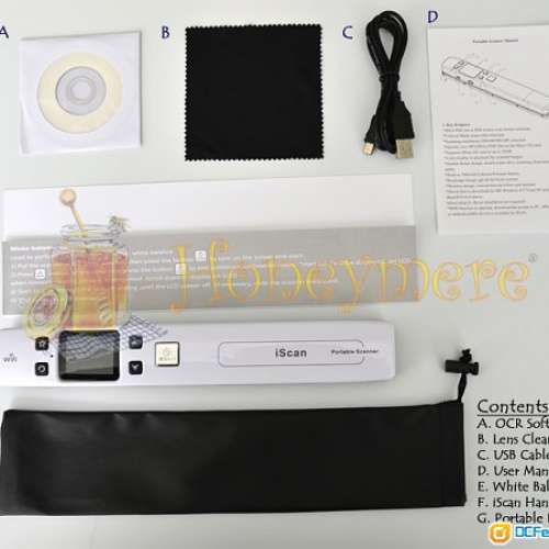 Honeymere iScan 1050dpi WiFi全新手提掃描器 Portable Handy Scanner 掃描儀 毋須...