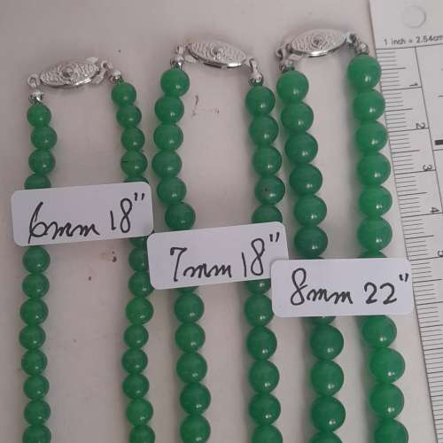 玻璃珠鏈，多年前日本進口古舊存貨，媲美數千元翡翠頸鏈，每條138元三條共售300元...