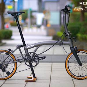 2025 最新款超輕版 ACEOFFIX C5 5速 啞黑色碳前叉鋁合金折叠車 送前後蛙燈叮叮