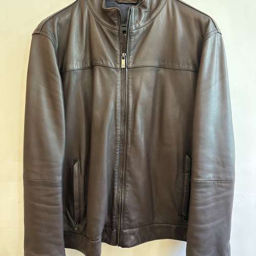 Massimo Dutti Sheep Leather Jacket L size Brown 真皮羊皮褸外套