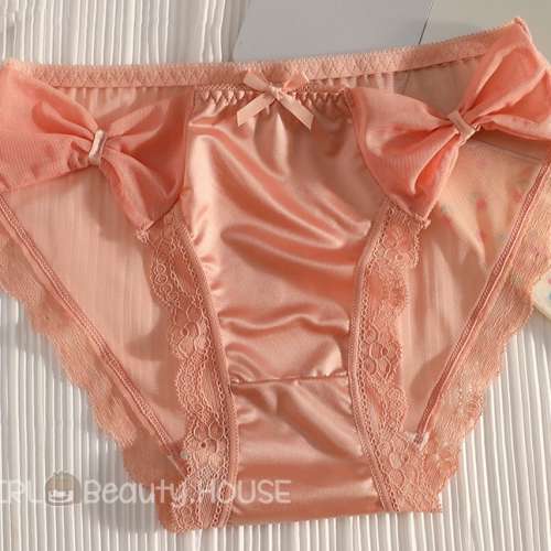 🌈可愛蕾絲大蝴蝶結純色低腰內褲