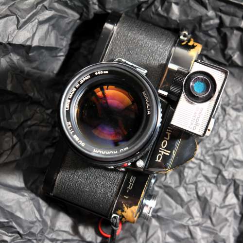 Black Paint Vintage Minolta SR-1 & MD ROKKOR 50mm F1.2