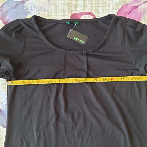 全新黑色連身裙 打底裙 上衣 襯衣 短袖連身裙 襯衫