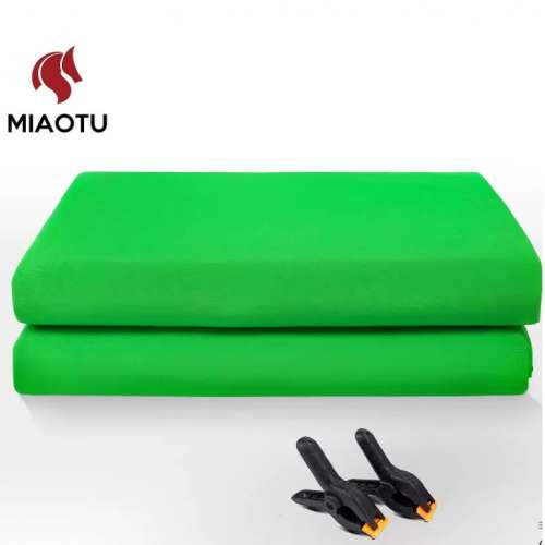 Miaotu 妙圖 Chromakey Green Screen Background - 加厚無縫壓邊棉質攝影背景布 (28...
