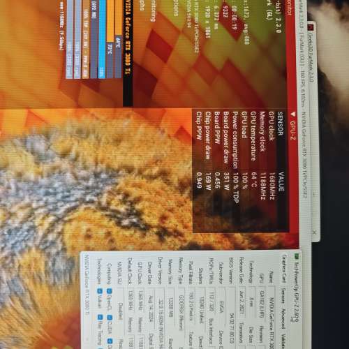 EVGA RTX3080TI 12GB正常使用中非常新，已跑測試一切正常