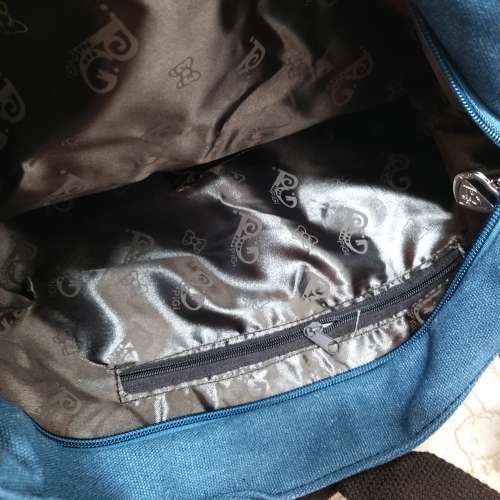 全新藍色帆布袋 單肩包 側背袋 環保袋 購物袋 手提袋 單肩袋 雜物袋 電腦袋 手袋 手...