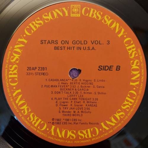 💥黑膠唱片💥STARS ON GOLD VOLUME 3 - BEST HIT IN USA (1982 Hong Kong)