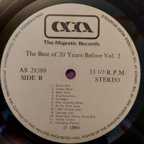 💥黑膠唱片💥THE BEST OF 20 YEARS BEFORE VOL.2 (1980 Hong Kong)