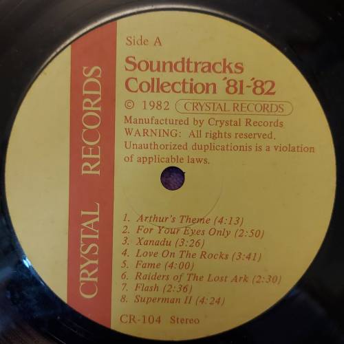 💥黑膠唱片💥SOUNDTRACKS COLLECTION '81-'82 (1982)
