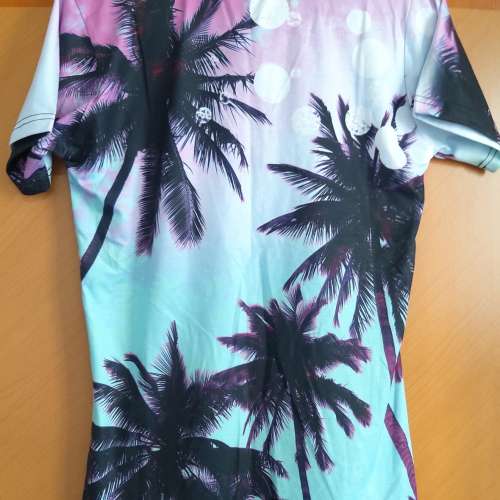 全新漸變色椰樹圖案短袖T-Shirt 上衣 T恤 襯衫 襯衣 tee恤 短袖衫