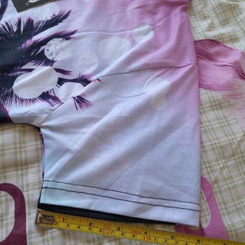 全新漸變色椰樹圖案短袖T-Shirt 上衣 T恤 襯衫 襯衣 tee恤 短袖衫
