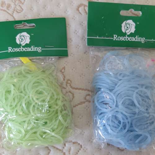 全新韓國DIY手鏈配件 彩虹橡皮筋手鏈 夜光編織手鏈 橡根手鏈 (每包300條)