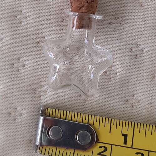 全新五角星木塞玻璃樽仔 玻璃瓶 迷你玻璃樽 連水松蓋 木塞玻璃瓶 手工迷你瓶 許願瓶...