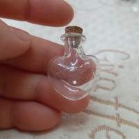 全新愛心瓶木塞玻璃樽仔 玻璃瓶 迷你玻璃樽 連水松蓋 木塞玻璃瓶 手工迷你瓶 許願瓶...