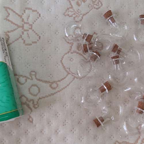 全新愛心瓶木塞玻璃樽仔 玻璃瓶 迷你玻璃樽 連水松蓋 木塞玻璃瓶 手工迷你瓶 許願瓶...