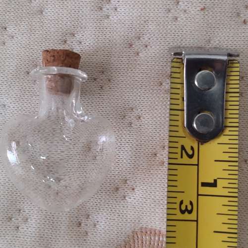 全新愛心瓶木塞玻璃樽仔 玻璃瓶 迷你玻璃樽 連水松蓋 木塞玻璃瓶 手工迷你瓶 許願瓶...