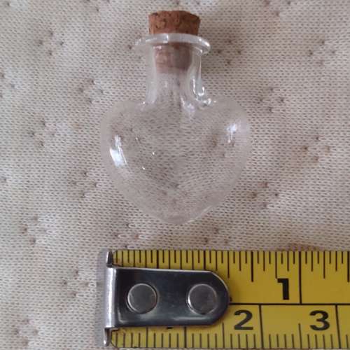 全新愛心瓶木塞玻璃樽仔 玻璃瓶 迷你玻璃樽 連水松蓋 木塞玻璃瓶 手工迷你瓶 許願瓶...