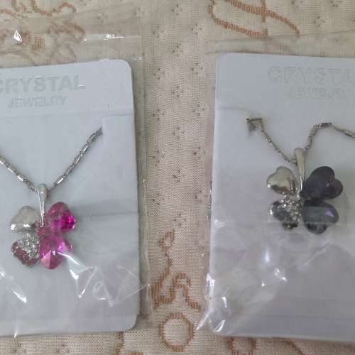 全新幸運四葉草吊墜 頸鏈 頸鍊 lucky leaf pendant 項鍊 Jewelry 掛件 Necklace