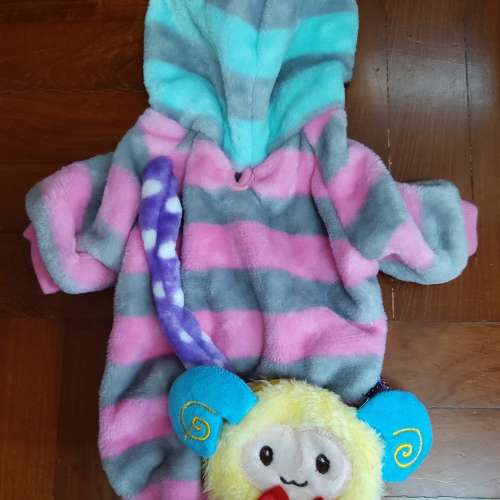 二手間條厚身狗仔衫 寵物衫 狗仔衣 寵物衣