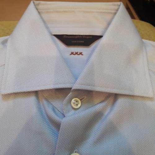 Ermenegildo Zegna Couture COUTURE COTTON SHIRT ( Blue)