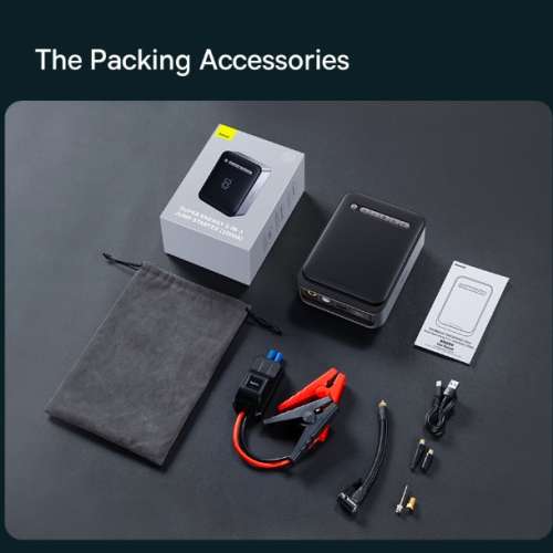 Baseus Super Energy 3-in-1Jump Starter + AIR Inflator + Power Bank-Multi-Purposs