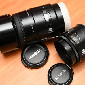 Minolta AF 50mm f1.4 + 100mm f2.8 marco 鏡片完美 Sony A mount A7 A9