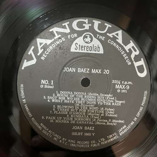 Joan Baez – Super max 20 黑膠唱片
