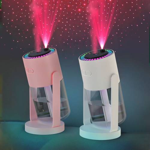 星空投影加濕器USB超聲波車載空氣加濕器家用補水霧化器