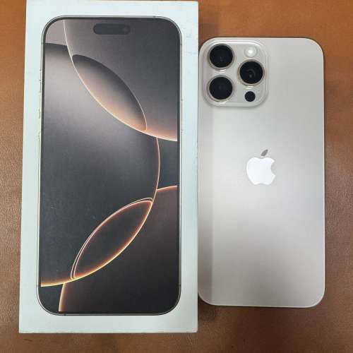 iPhone 16 Pro Max 512GB 金色 香港行貨 蘋果保養到2025年10月25日 電池100% 全套有...