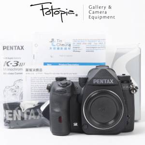 || Pentax K-3 III Monochrome with full packing (shutter count ~ 5,9xx) ||