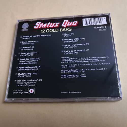 Status Quo 12GOLD BARS 西德版銀圈