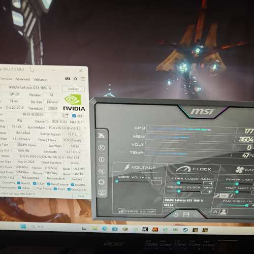 msi gtx1050ti 4g 紅龍正常使用，已經跑測試，荃灣交手可以360