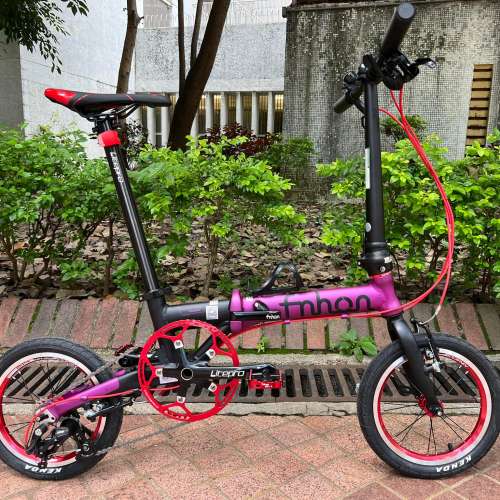 風行 1403 鋁合金車架 外3速 14吋 折叠車 送叮叮水架前後蛙燈