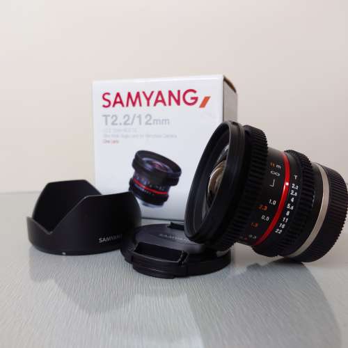Samyang 12mm T2.2 Cine Wide Angle APSC Lens for Sony E Vlog鏡