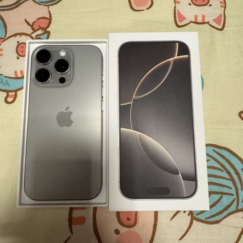 99.9 iPhone 16 Pro 256GB 原色 香港行貨 蘋果保養到2026年12月 電池100% 全套有盒...