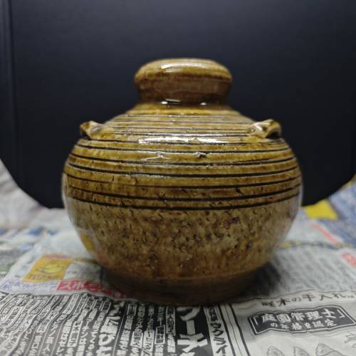 青瓷三耳罐案台擺件