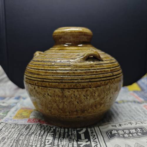 青瓷三耳罐案台擺件