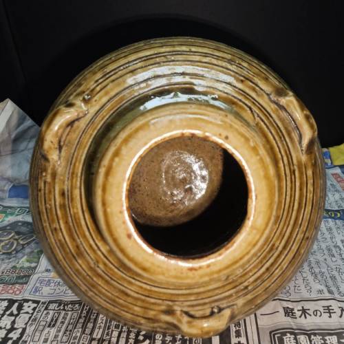 青瓷三耳罐案台擺件