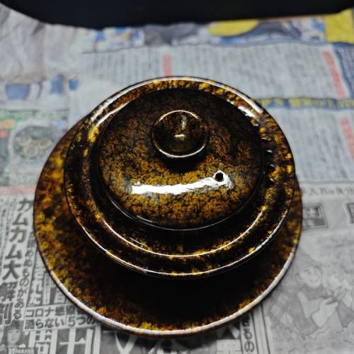 菠囉漆大漆茶盎/焗盎