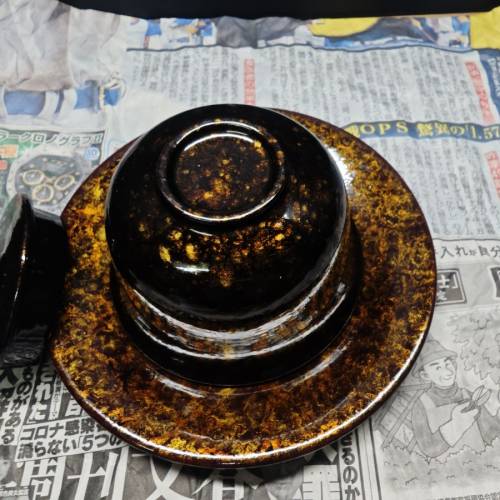 菠囉漆大漆茶盎/焗盎