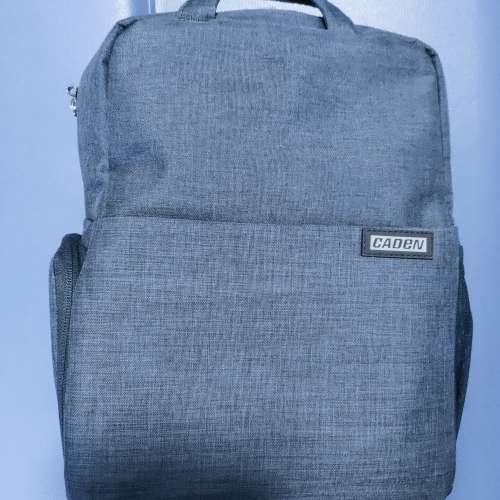 藍色防水上下分層一機一鏡相機背囊