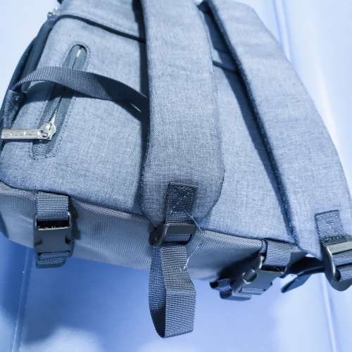 藍色防水上下分層一機一鏡相機背囊