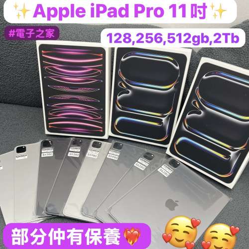 (🥰電子之家，超多靚iPad平板之家🥰）Apple iPad Pro 11吋/M1,M2,M4/128,256,512gb...