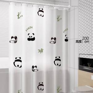 全新熊貓浴簾--浴帘--高200cm x 濶200 cm--連膠環--68元--高和濶可自行裁剪--上水火...