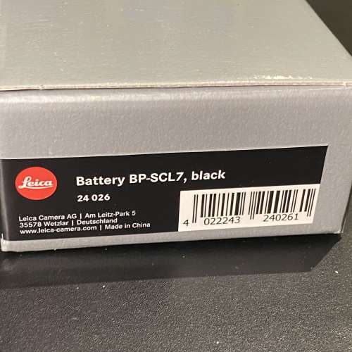 全新* Leica BP-SCL7 battery, Black (for M11)
