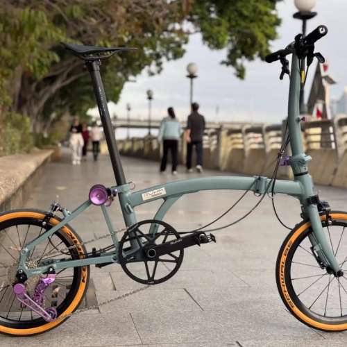 2025 鋁合金款 RUHM PRO 7 7速 C剎 碳纖維座管 16吋349 折叠車 送前後蛙燈叮叮